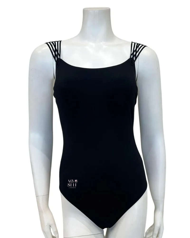 23MO134 Black Mootini Round Neck Swimsuit