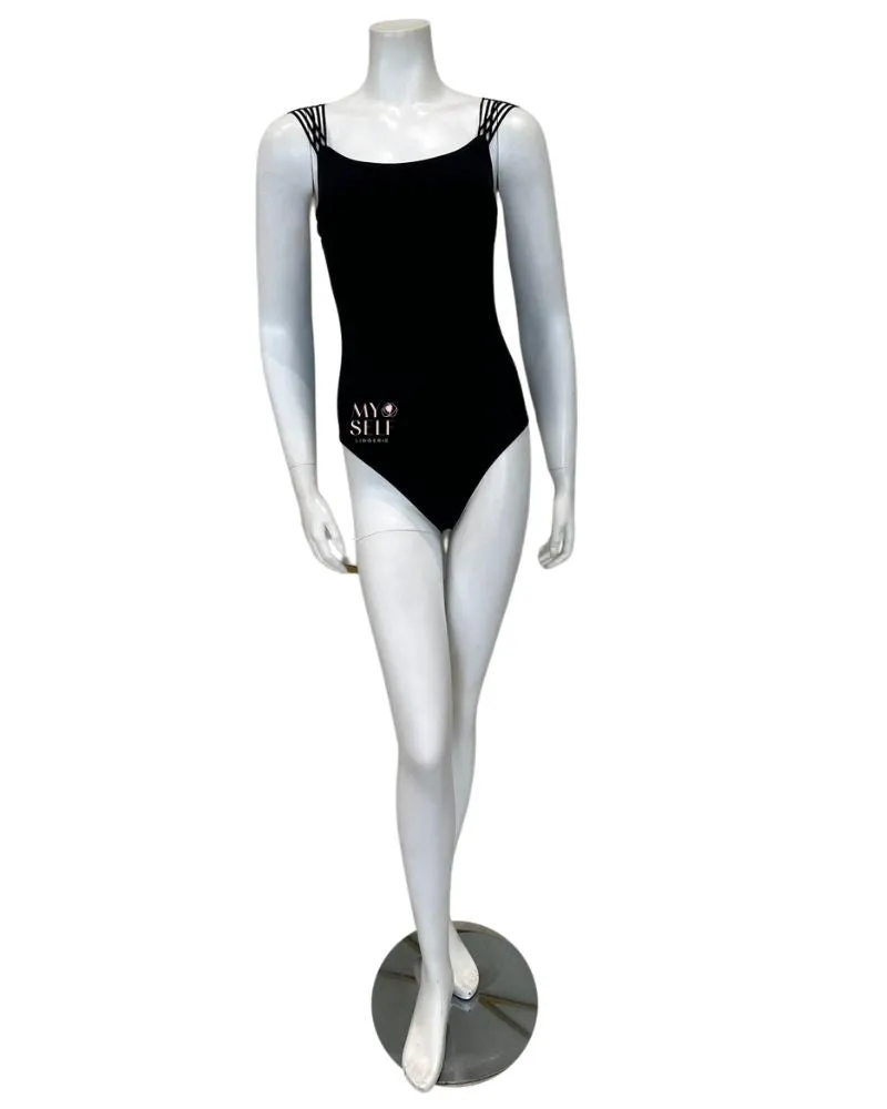 23MO134 Black Mootini Round Neck Swimsuit