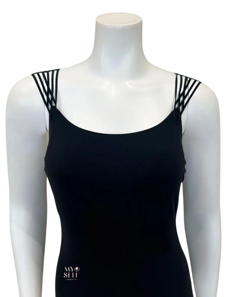 23MO134 Black Mootini Round Neck Swimsuit