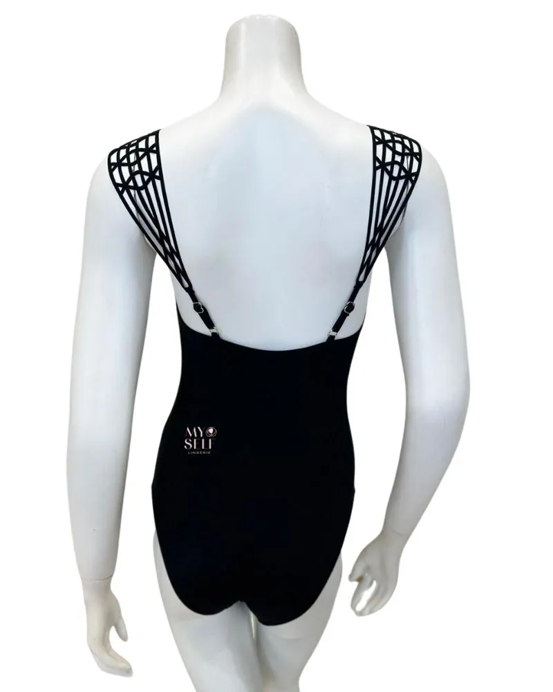 23MO134 Black Mootini Round Neck Swimsuit
