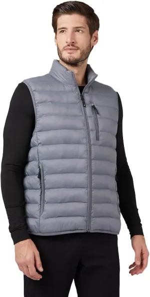 32 Degrees Heat Men's Lightweight Poly-Fill Packable Vest | Zippered Pockets | Layering | Water Repellent