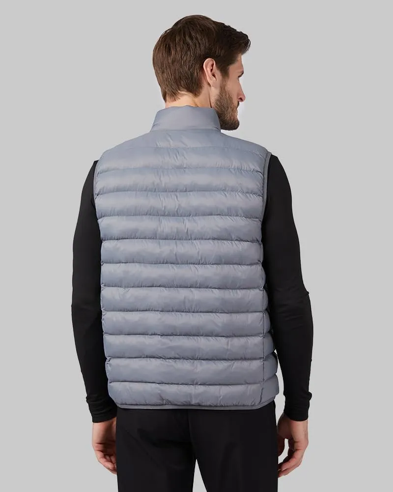 32 Degrees Heat Men's Lightweight Poly-Fill Packable Vest | Zippered Pockets | Layering | Water Repellent