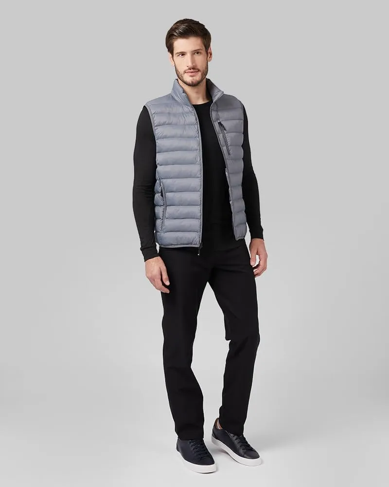 32 Degrees Heat Men's Lightweight Poly-Fill Packable Vest | Zippered Pockets | Layering | Water Repellent