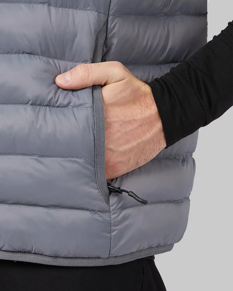 32 Degrees Heat Men's Lightweight Poly-Fill Packable Vest | Zippered Pockets | Layering | Water Repellent