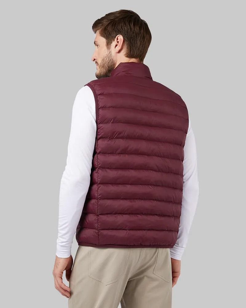 32 Degrees Heat Men's Lightweight Poly-Fill Packable Vest | Zippered Pockets | Layering | Water Repellent
