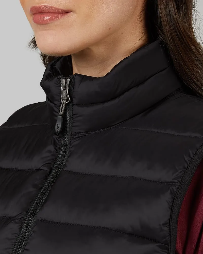 32 Degrees Heat Women's Lightweight Poly-Fill Packable Vest | Zippered Pockets | Layering | Water Repellent