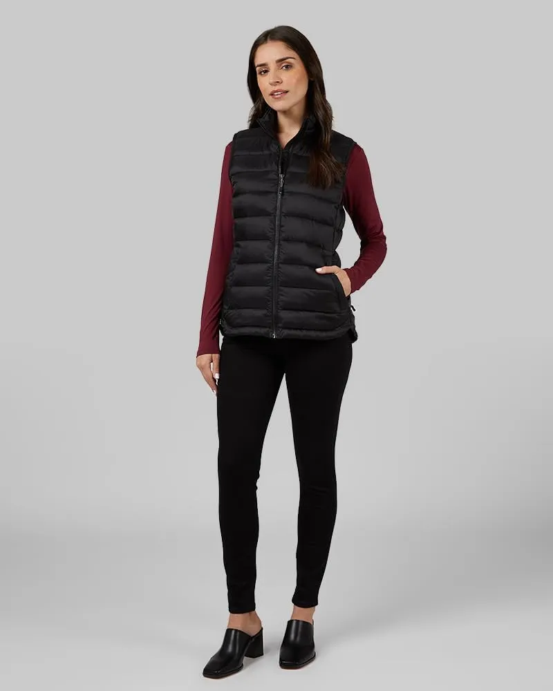 32 Degrees Heat Women's Lightweight Poly-Fill Packable Vest | Zippered Pockets | Layering | Water Repellent