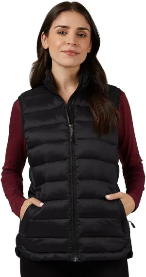 32 Degrees Heat Women's Lightweight Poly-Fill Packable Vest | Zippered Pockets | Layering | Water Repellent