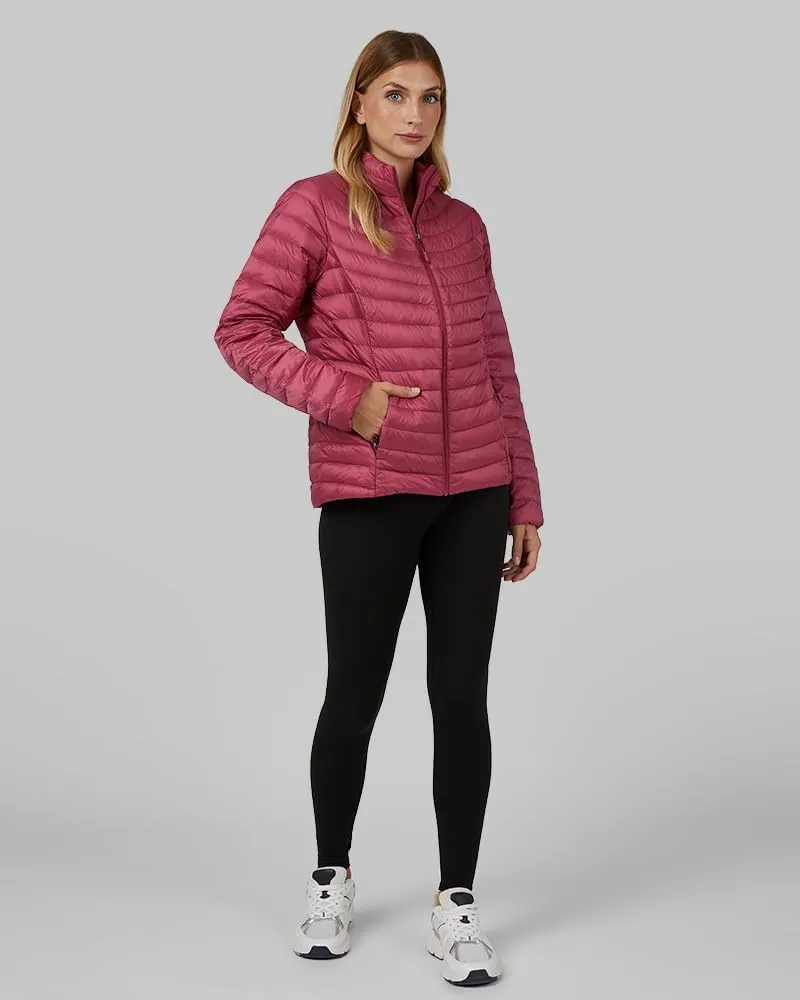 32 Degrees Heat Women's Ultra-Light Down Packable Jacket | Layering |Semi-Fitted | Zippered Pockets | Water Repellent