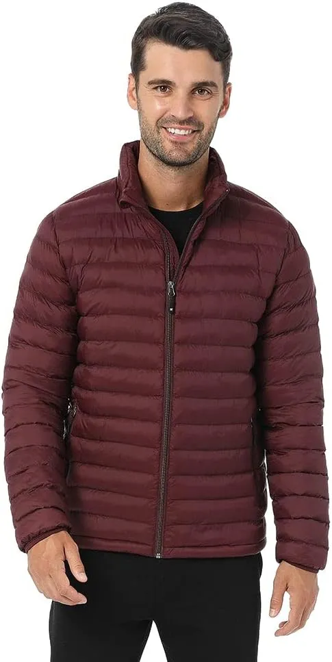 32 Degrees Men's Lightweight Recycled Poly-Fill Packable Jacket | Layering | Zippered Pockets | Water Repellent