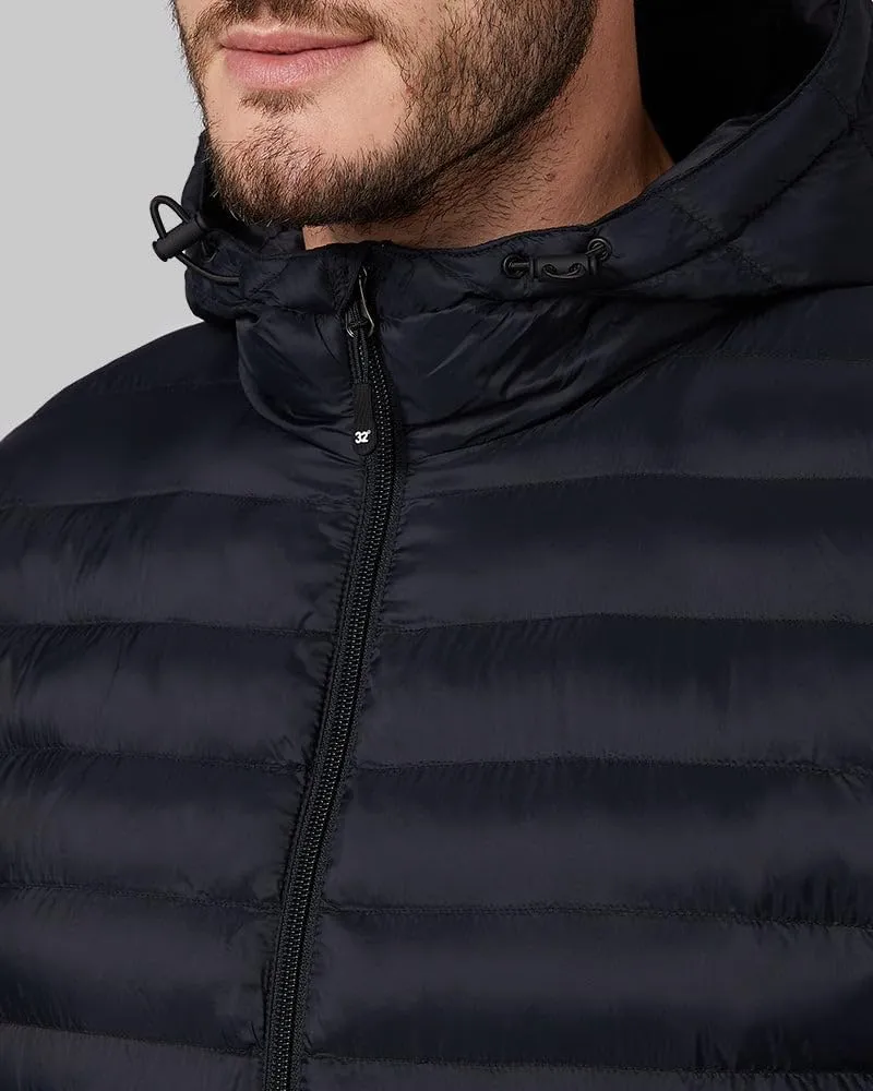 32 Degrees Men's Lightweight Recycled Poly-Fill Packable Jacket | Zippered Pockets | Layering | Water Repellent