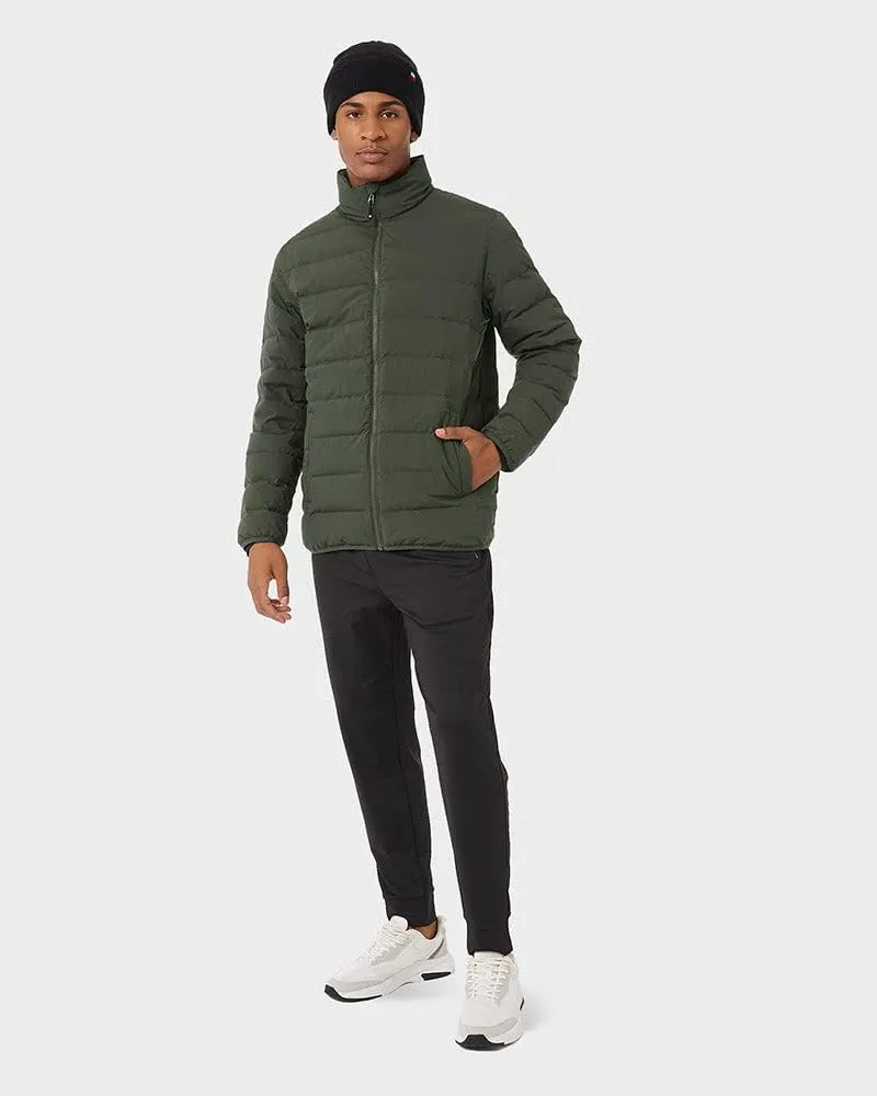 32 Degrees Men's Ultra-Light Down Packable Jacket | Layering | Zippered Pockets | Water Repellent