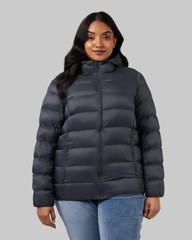32 Degrees Women's Lightweight Recycled Poly-Fill Packable Hooded Jacket | Zippered Pockets | Water Repellent
