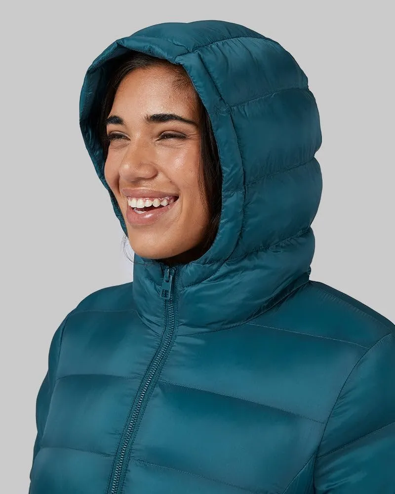 32 Degrees Women's Lightweight Recycled Poly-Fill Packable Hooded Jacket | Zippered Pockets | Water Repellent