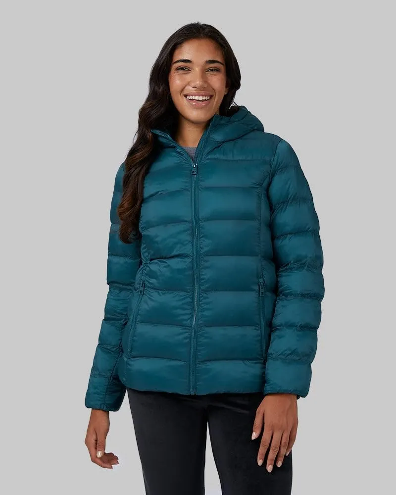 32 Degrees Women's Lightweight Recycled Poly-Fill Packable Hooded Jacket | Zippered Pockets | Water Repellent