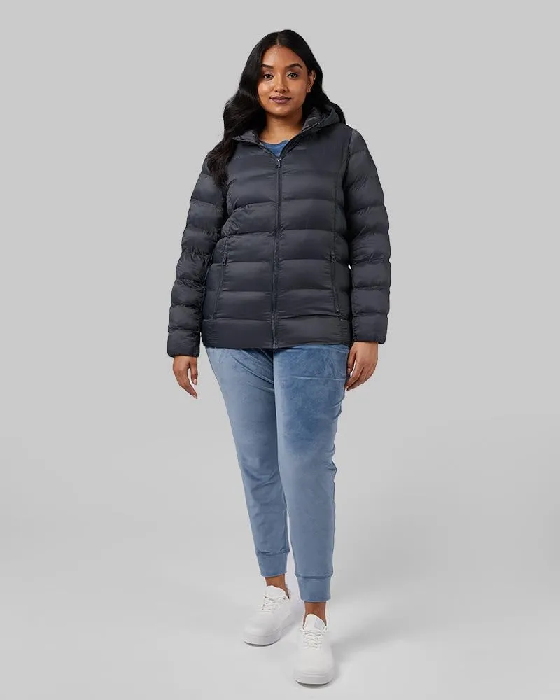 32 Degrees Women's Lightweight Recycled Poly-Fill Packable Hooded Jacket | Zippered Pockets | Water Repellent