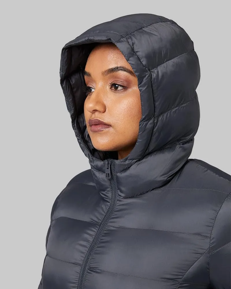32 Degrees Women's Lightweight Recycled Poly-Fill Packable Hooded Jacket | Zippered Pockets | Water Repellent
