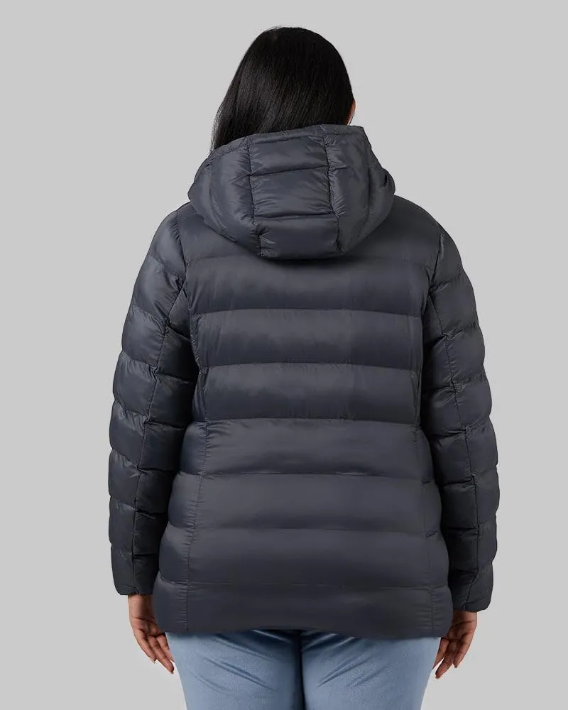 32 Degrees Women's Lightweight Recycled Poly-Fill Packable Hooded Jacket | Zippered Pockets | Water Repellent