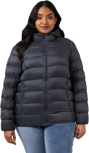 32 Degrees Women's Lightweight Recycled Poly-Fill Packable Hooded Jacket | Zippered Pockets | Water Repellent