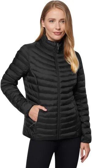 32 Degrees Women's Lightweight Recycled Poly-Fill Packable Jacket | Layering | Zippered Pockets | Water Repellent