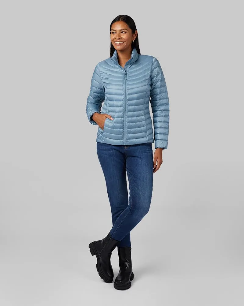 32 Degrees Women's Ultra-Light Down Packable Jacket | Layering |Semi-Fitted | Zippered Pockets | Water Repellent