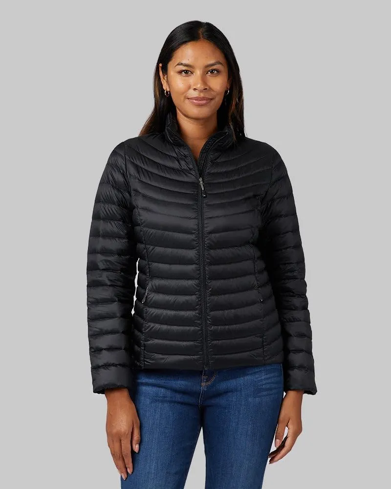 32 Degrees Women's Ultra-Light Down Packable Jacket | Layering |Semi-Fitted | Zippered Pockets | Water Repellent