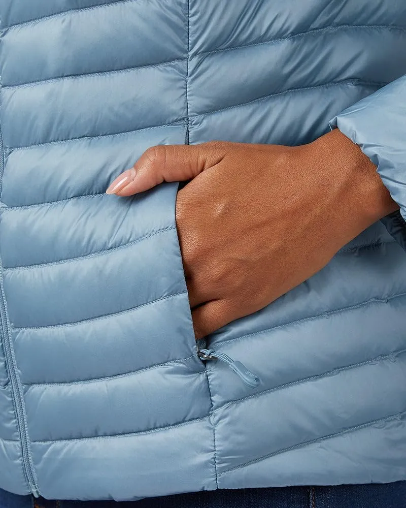 32 Degrees Women's Ultra-Light Down Packable Jacket | Layering |Semi-Fitted | Zippered Pockets | Water Repellent