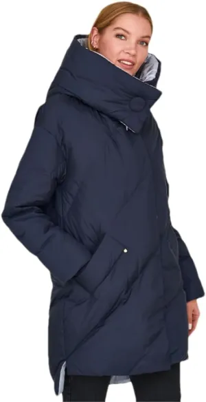 Adhdyuud Women's Down Jacket Padded Quilted Parka Thickened Warm Cotton Coat Long Outerwear