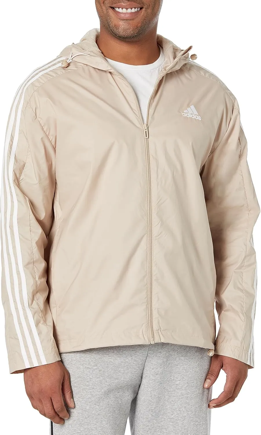 adidas Men's Essentials 3-Stripes Windbreaker