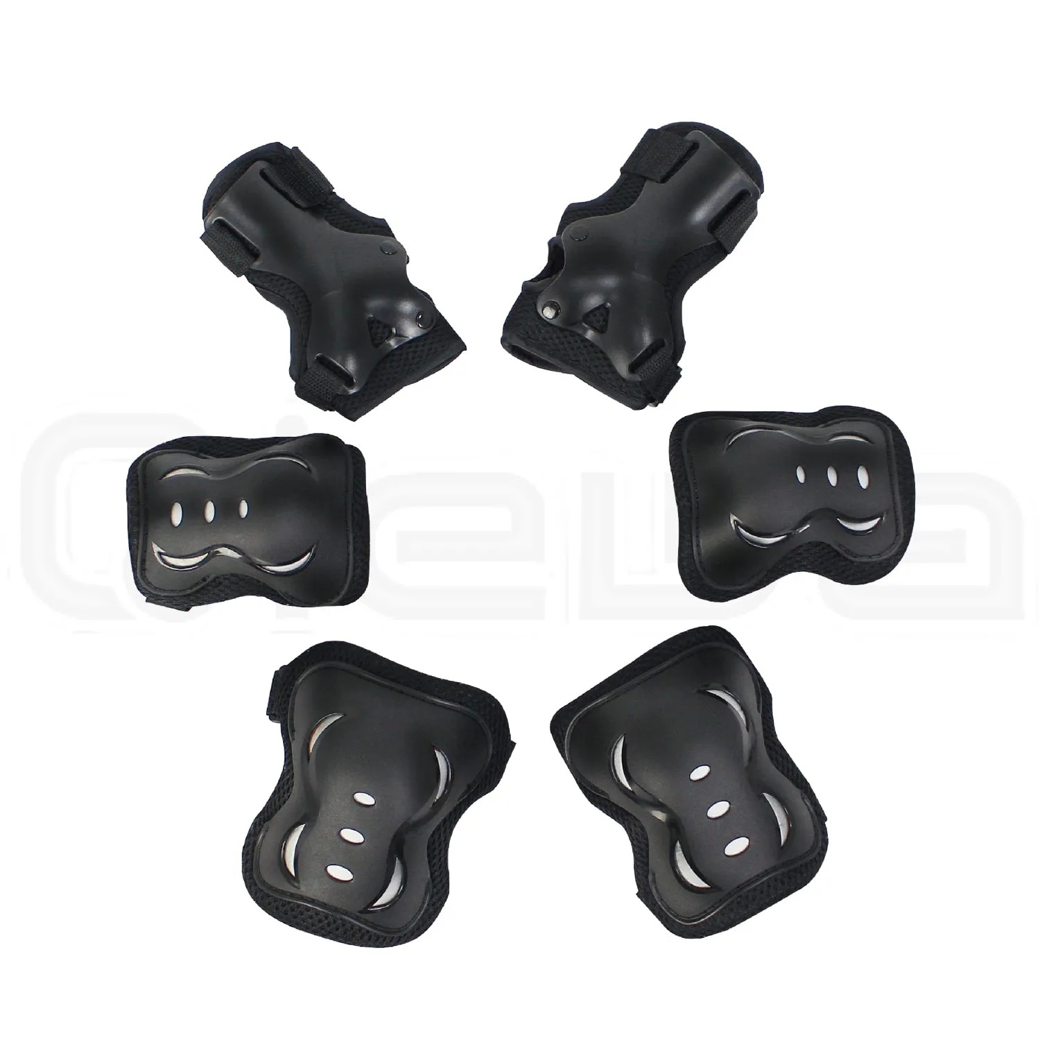 Adults Knee and Elbow Pads with Wrist Guards Protective Gear Set
