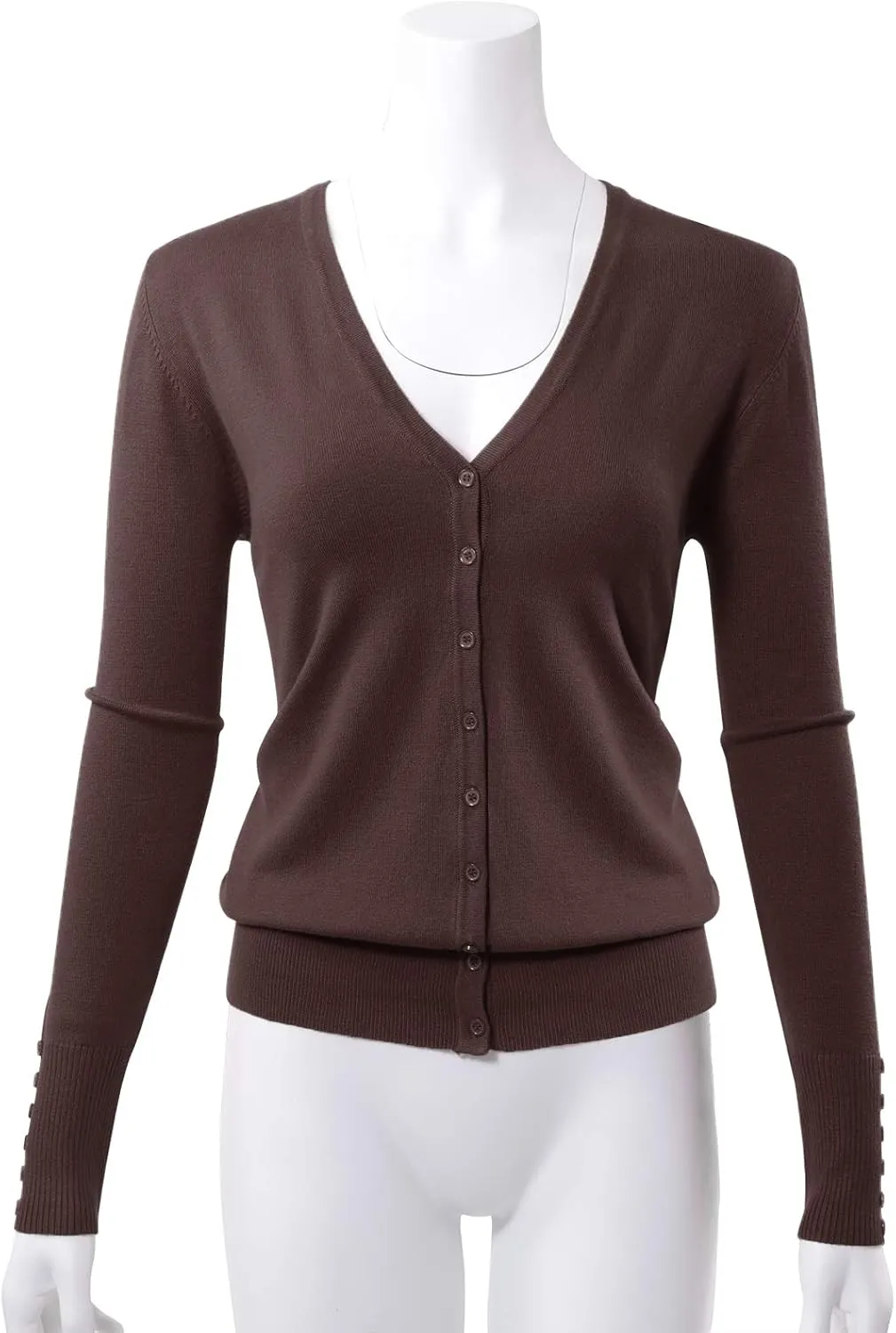 Allsense Women's Long-Sleeve Lightweight V-Neck Cardigan Sweater