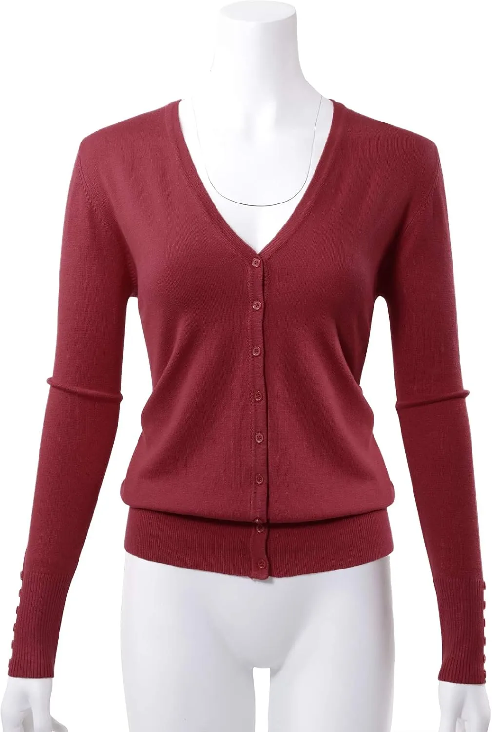 Allsense Women's Long-Sleeve Lightweight V-Neck Cardigan Sweater