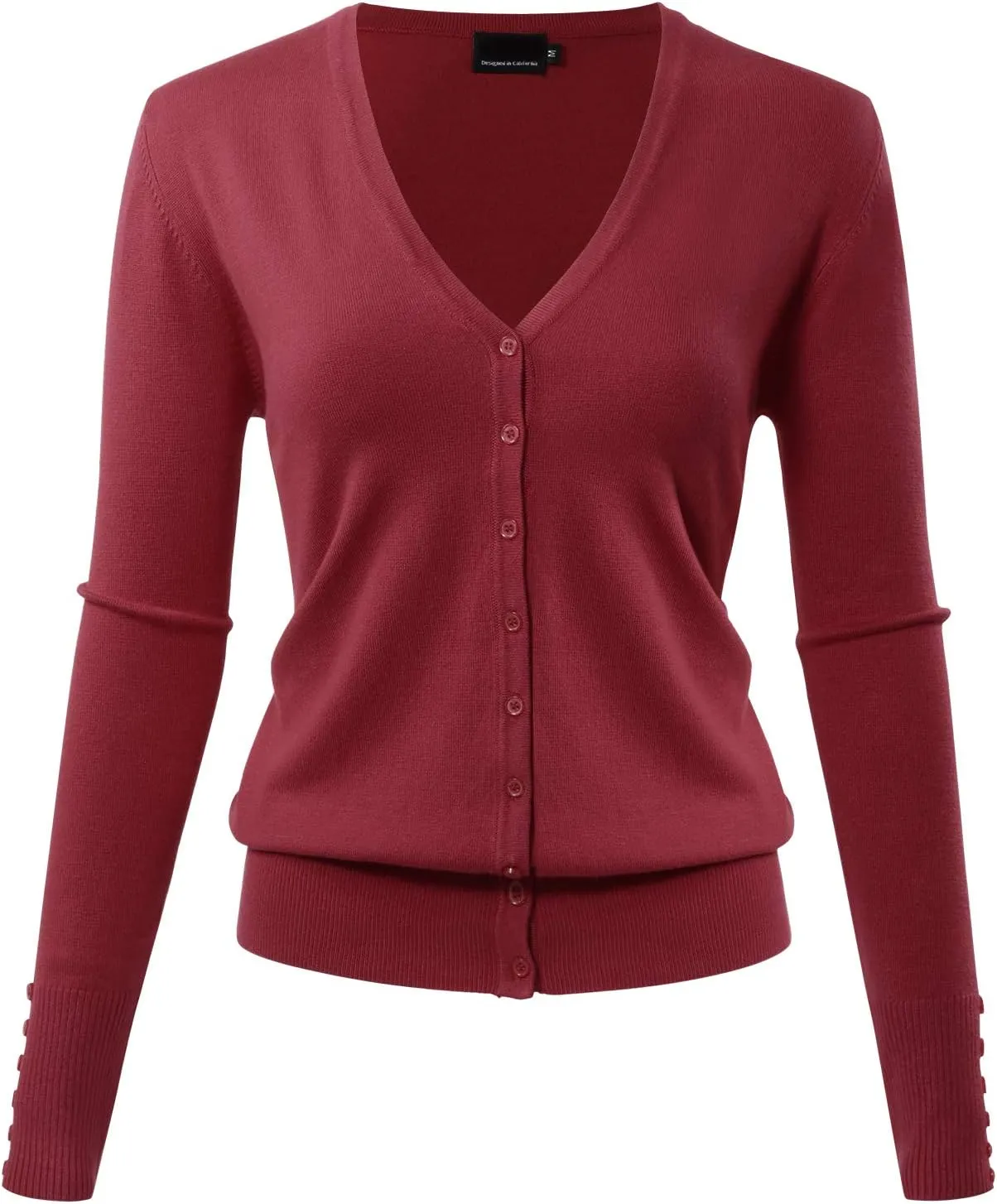 Allsense Women's Long-Sleeve Lightweight V-Neck Cardigan Sweater