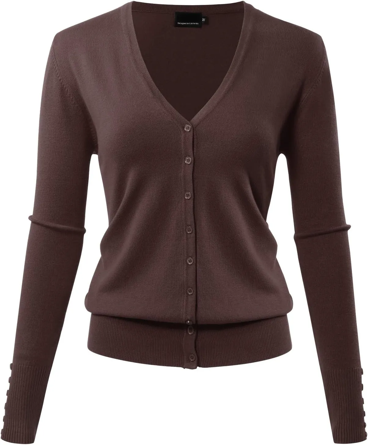Allsense Women's Long-Sleeve Lightweight V-Neck Cardigan Sweater
