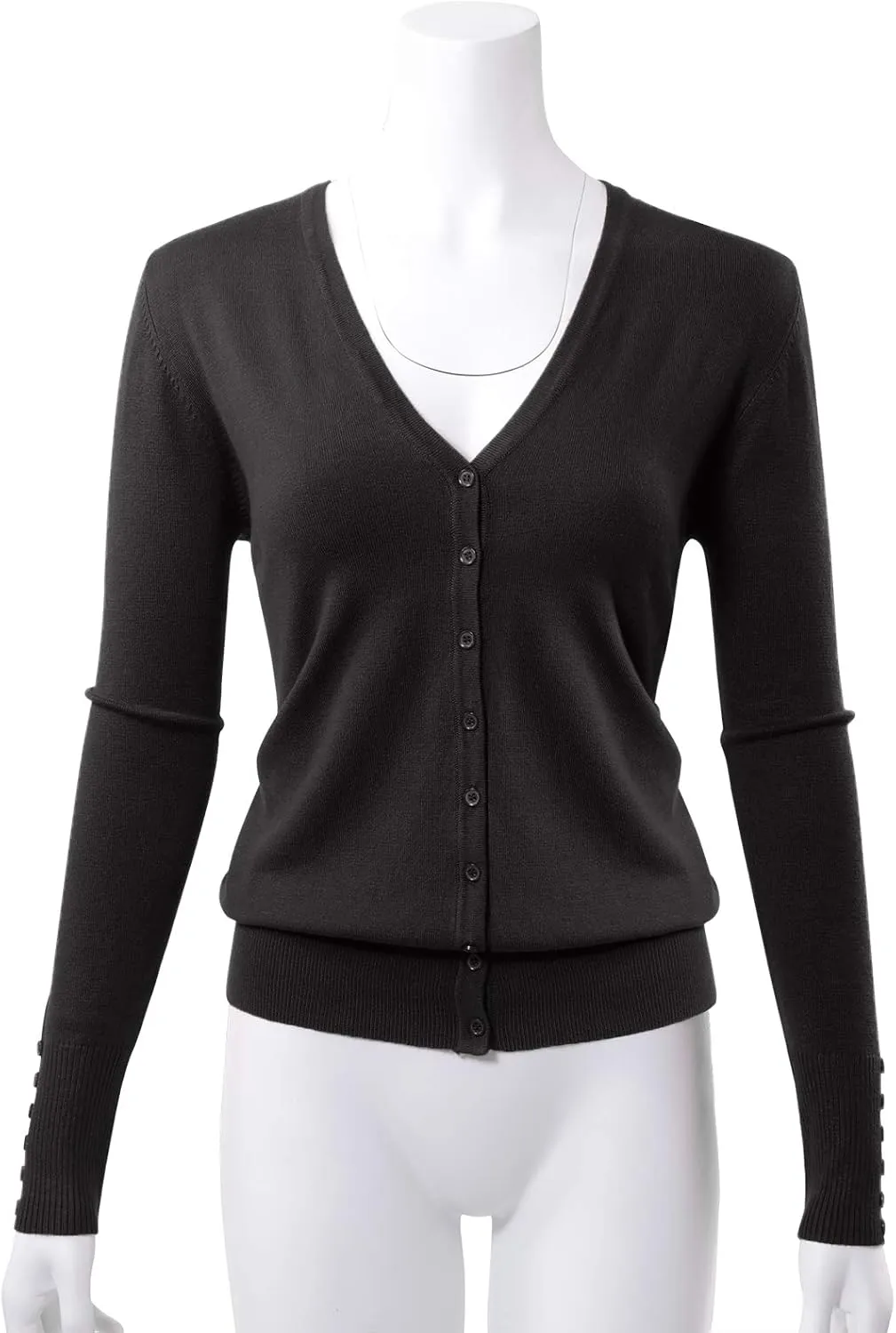 Allsense Women's Long-Sleeve Lightweight V-Neck Cardigan Sweater
