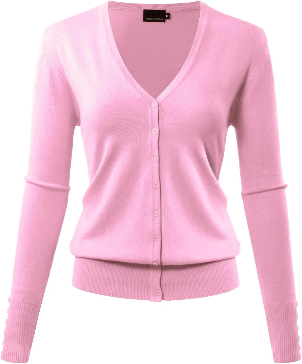 Allsense Women's Long-Sleeve Lightweight V-Neck Cardigan Sweater