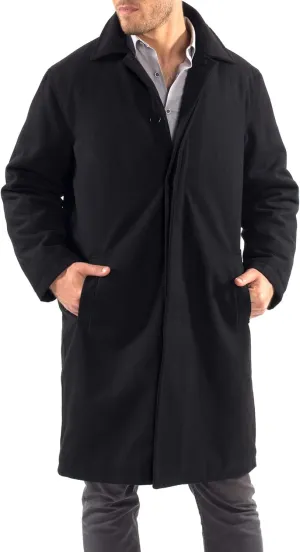 Alpine Swiss Zach Mens Wool Blend Overcoat  Knee-Length Trench Coat, Runs Large for Layering Over Suits or Sweaters