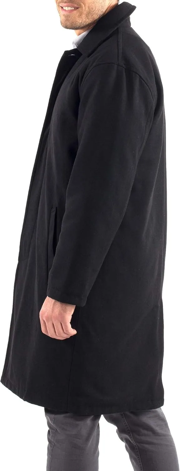 Alpine Swiss Zach Mens Wool Blend Overcoat  Knee-Length Trench Coat, Runs Large for Layering Over Suits or Sweaters