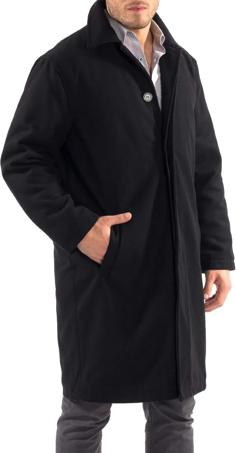 Alpine Swiss Zach Mens Wool Blend Overcoat  Knee-Length Trench Coat, Runs Large for Layering Over Suits or Sweaters
