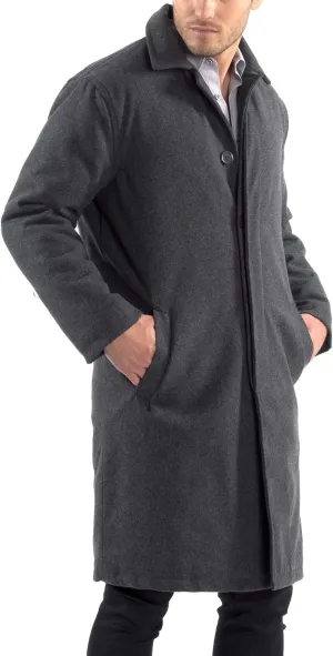 Alpine Swiss Zach Mens Wool Blend Overcoat  Knee-Length Trench Coat, Runs Large for Layering Over Suits or Sweaters