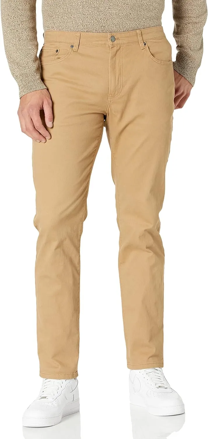 Amazon Essentials Men's Athletic-Fit Pants, 5-Pocket Stretch Twill Work, Big & Tall
