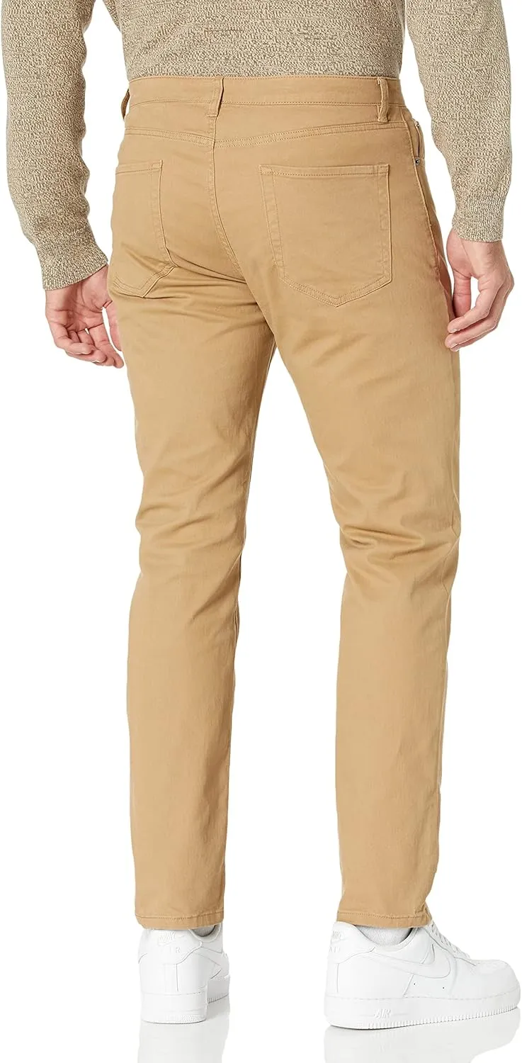 Amazon Essentials Men's Athletic-Fit Pants, 5-Pocket Stretch Twill Work, Big & Tall