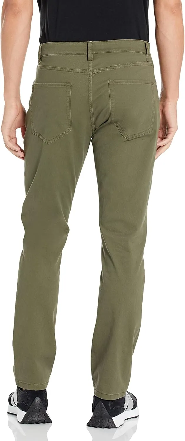Amazon Essentials Men's Athletic-Fit Pants, 5-Pocket Stretch Twill Work, Big & Tall