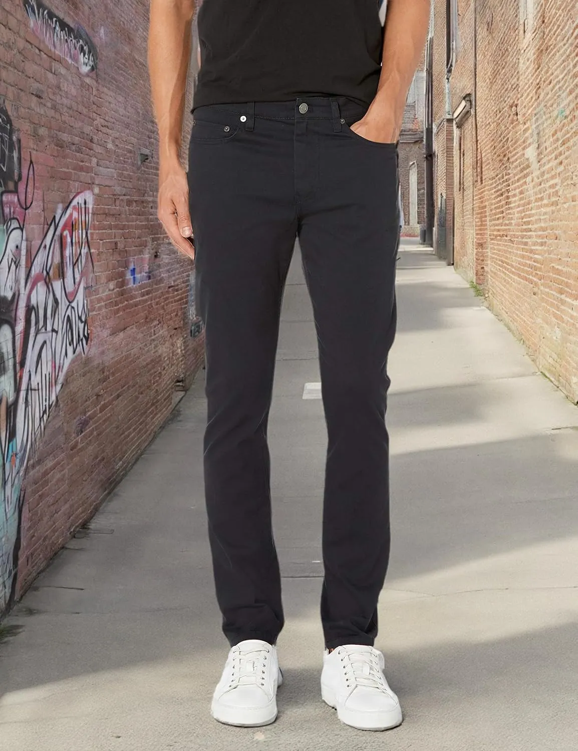 Amazon Essentials Slim Fit Khaki Pants for Men, 5-Pocket Stretch Twill
