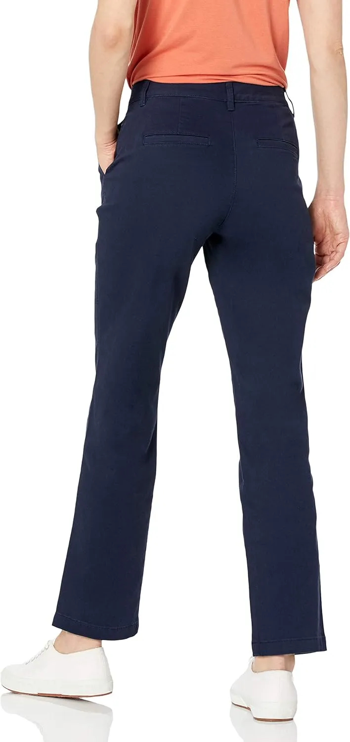 Amazon Essentials Women's Curvy Straight-Fit Stretch Twill Chino Pant