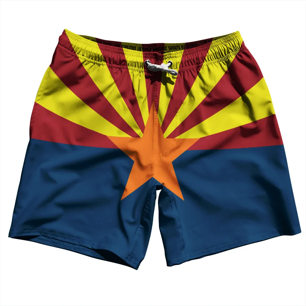 Arizona US State Flag Swim Shorts 7" Made in USA