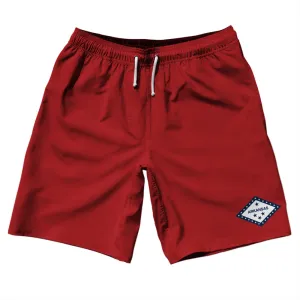 Arkansas US State Flag 10" Swim Shorts Made in USA