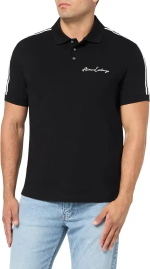 Armani Exchange Men's Regular Fit Stretch Cotton Signature Logo Polo