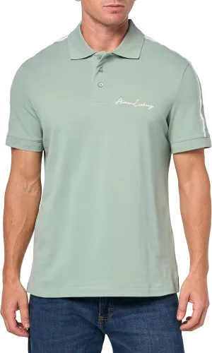 Armani Exchange Men's Regular Fit Stretch Cotton Signature Logo Polo