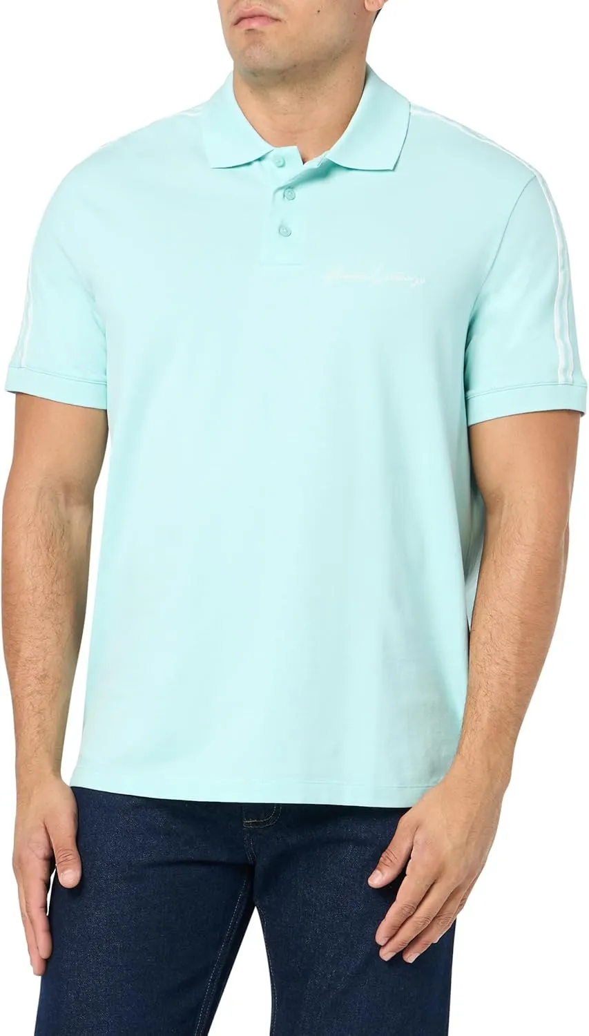 Armani Exchange Men's Regular Fit Stretch Cotton Signature Logo Polo